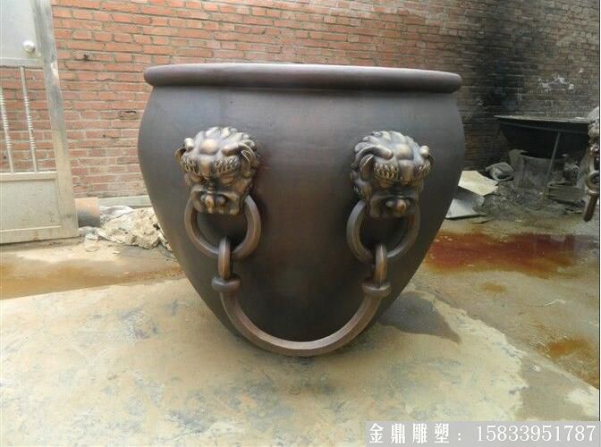 铜缸雕塑 铸铜缸雕塑